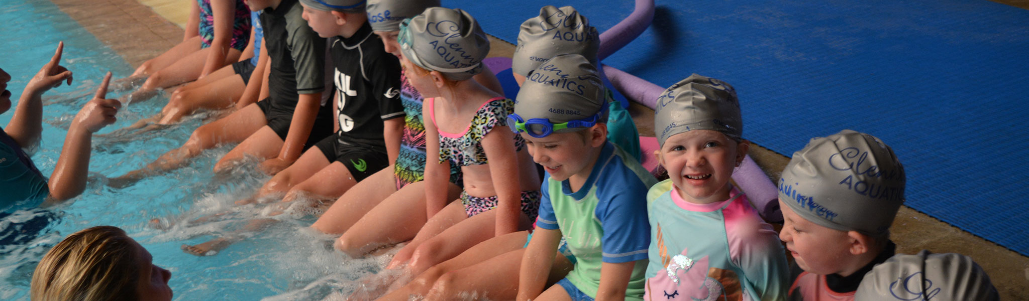 Fairview Heights State School students participating in swimming lessons